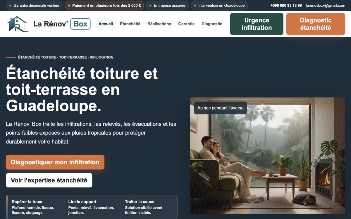 Aperçu du site La Rénov’ Box
