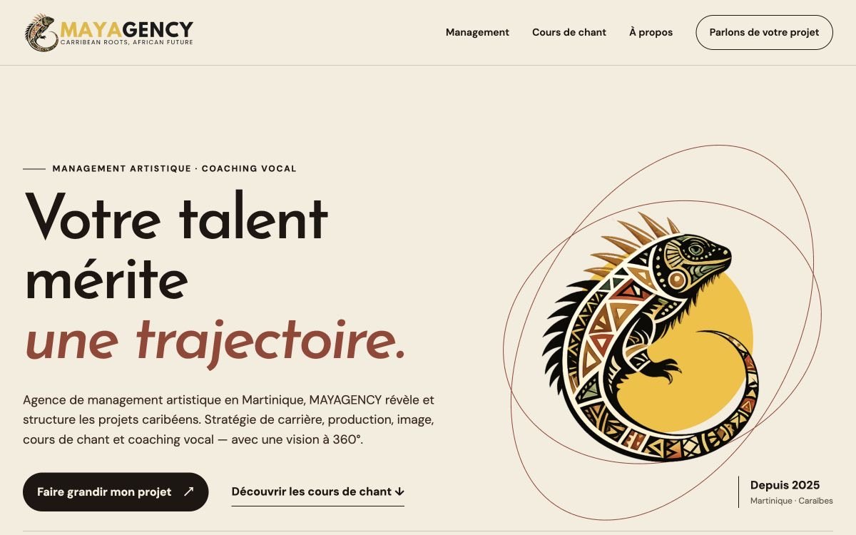 Aperçu du site MAYAGENCY
